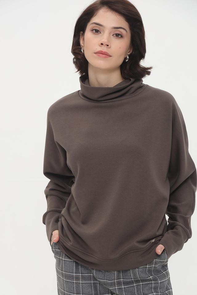 Пуловер Cinque с горлом коричневый