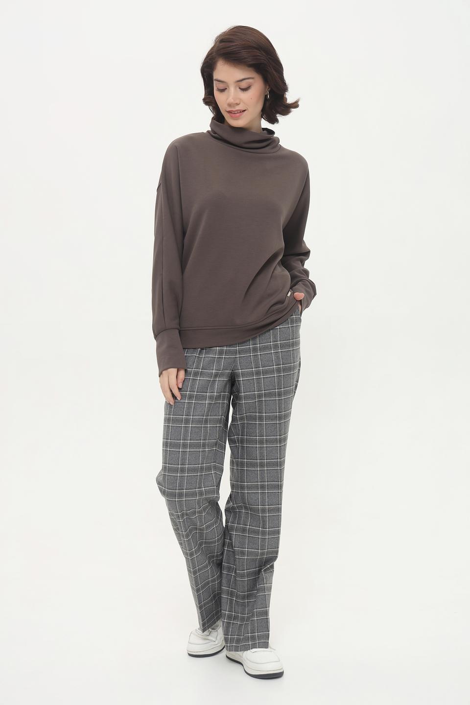 Пуловер Cinque с горлом коричневый