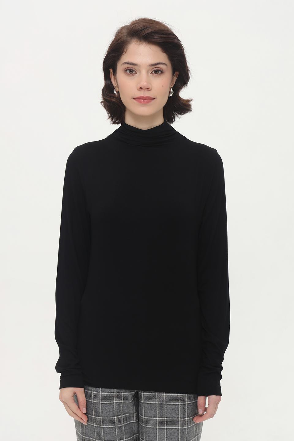Пуловер Cinque с горлом черный