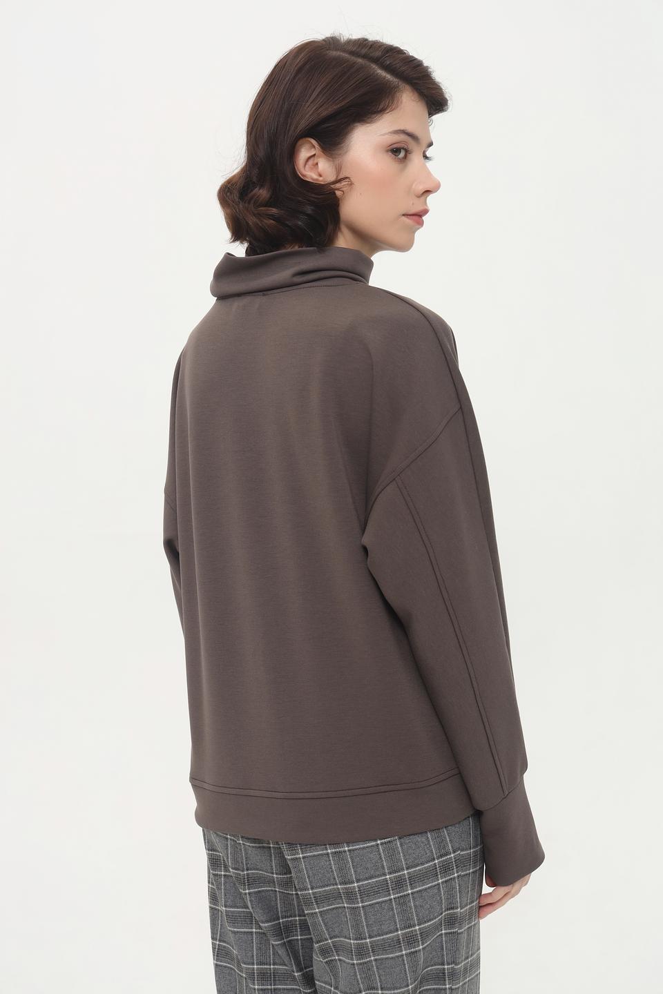 Пуловер Cinque с горлом коричневый