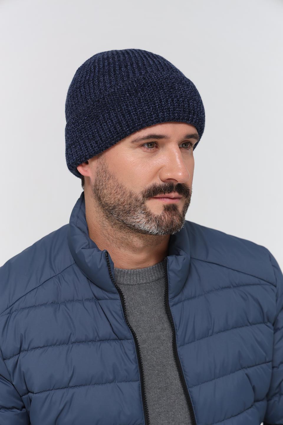 Шапка Marhatter вязаная синяя