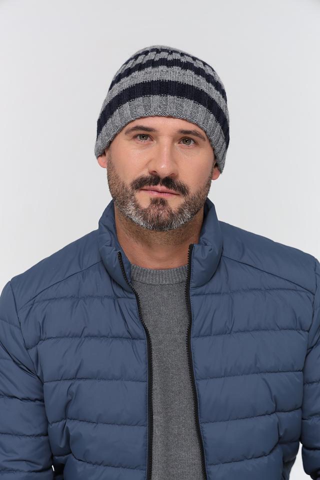 Шапка Marhatter полосатая серая