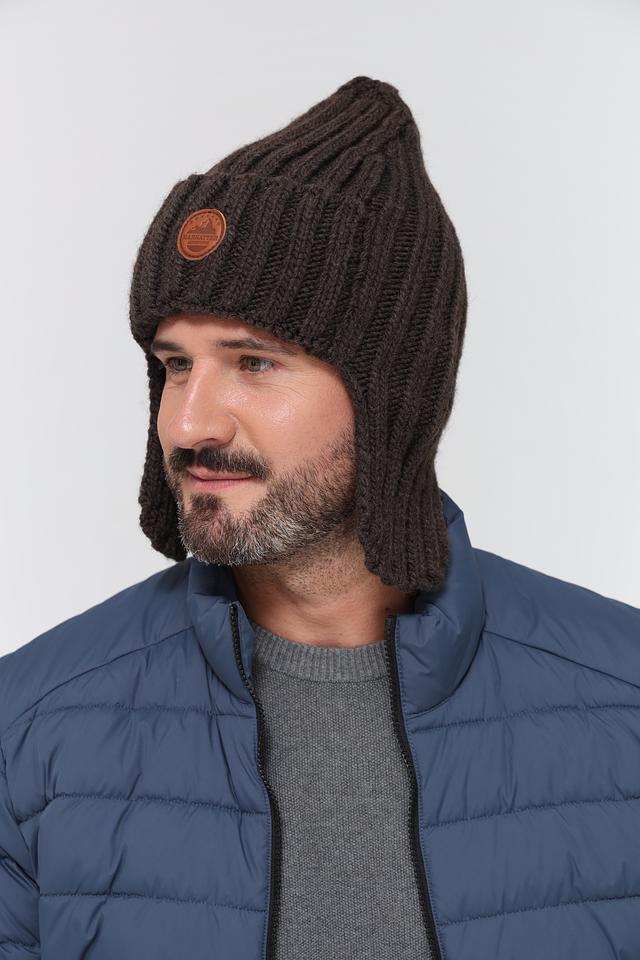 Шапка Marhatter с ушами коричневая