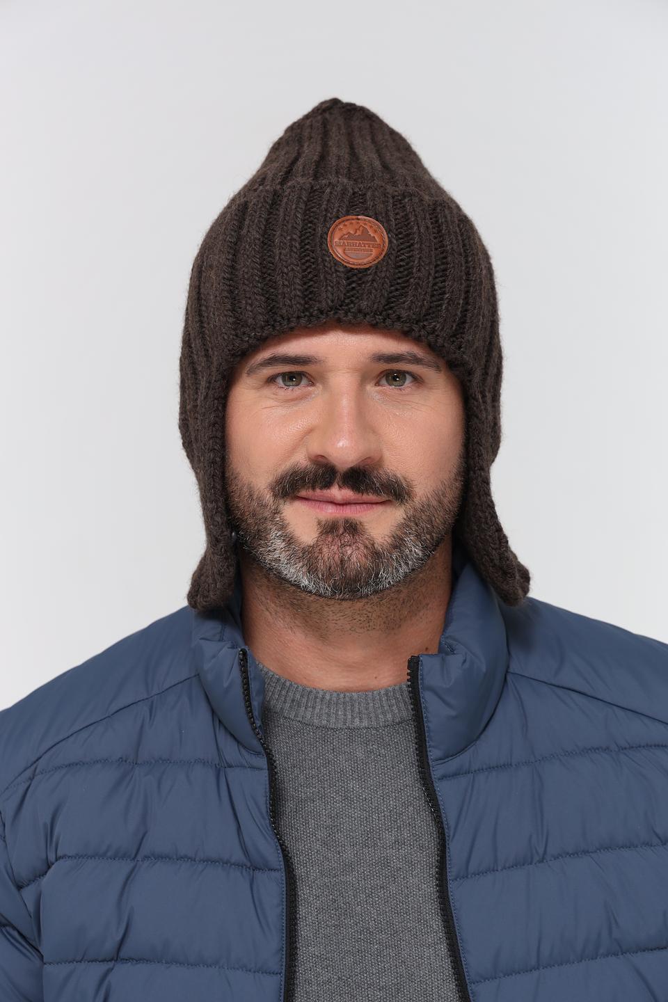 Шапка Marhatter с ушами коричневая