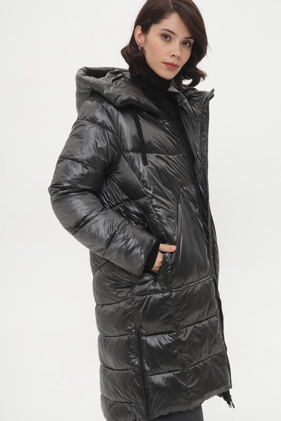 Пальто Frieda and Freddies чёрное стеганое