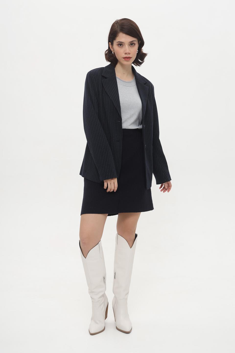 Юбка Oui шерстяная чёрная