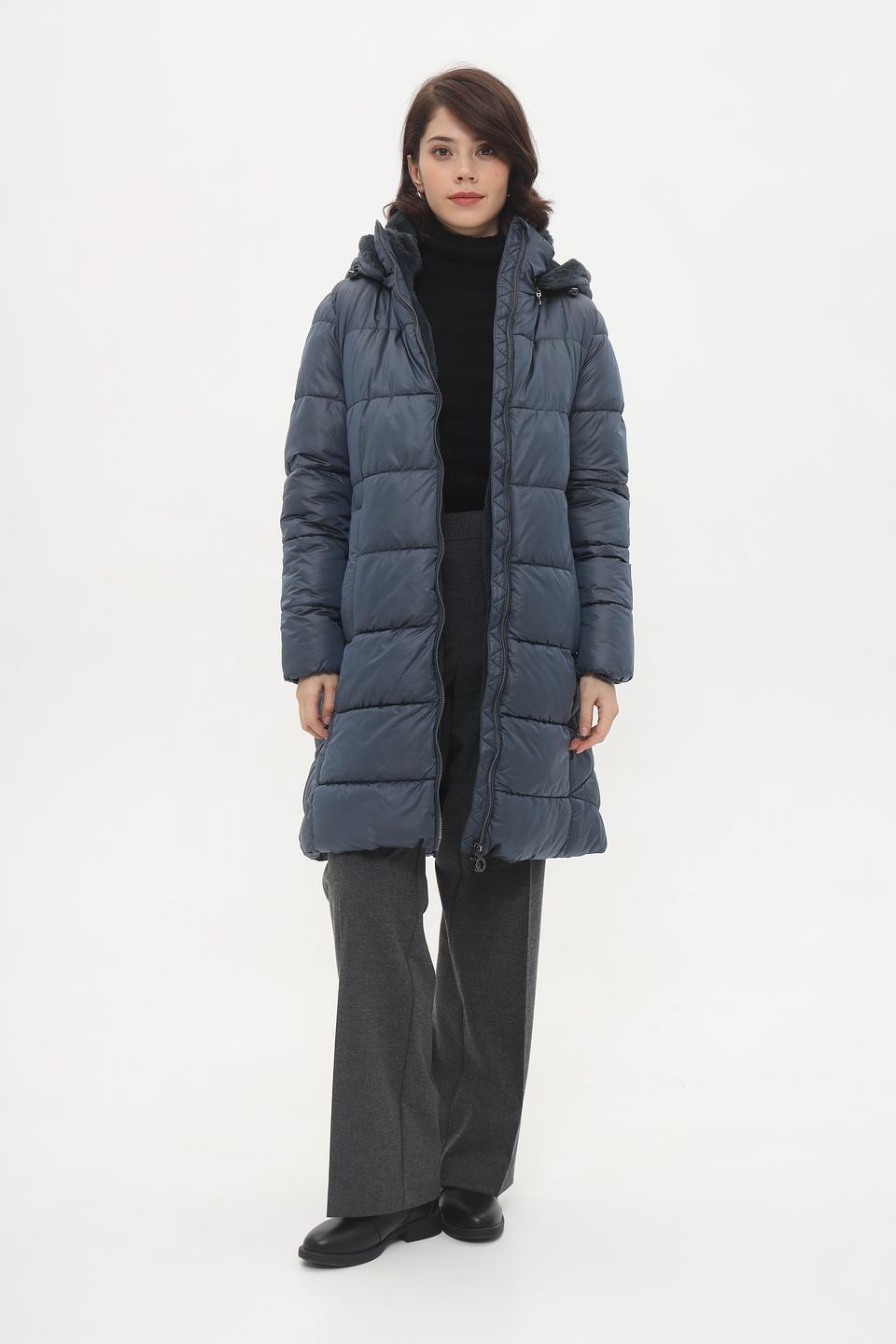 Пальто Bugatti стеганое синее