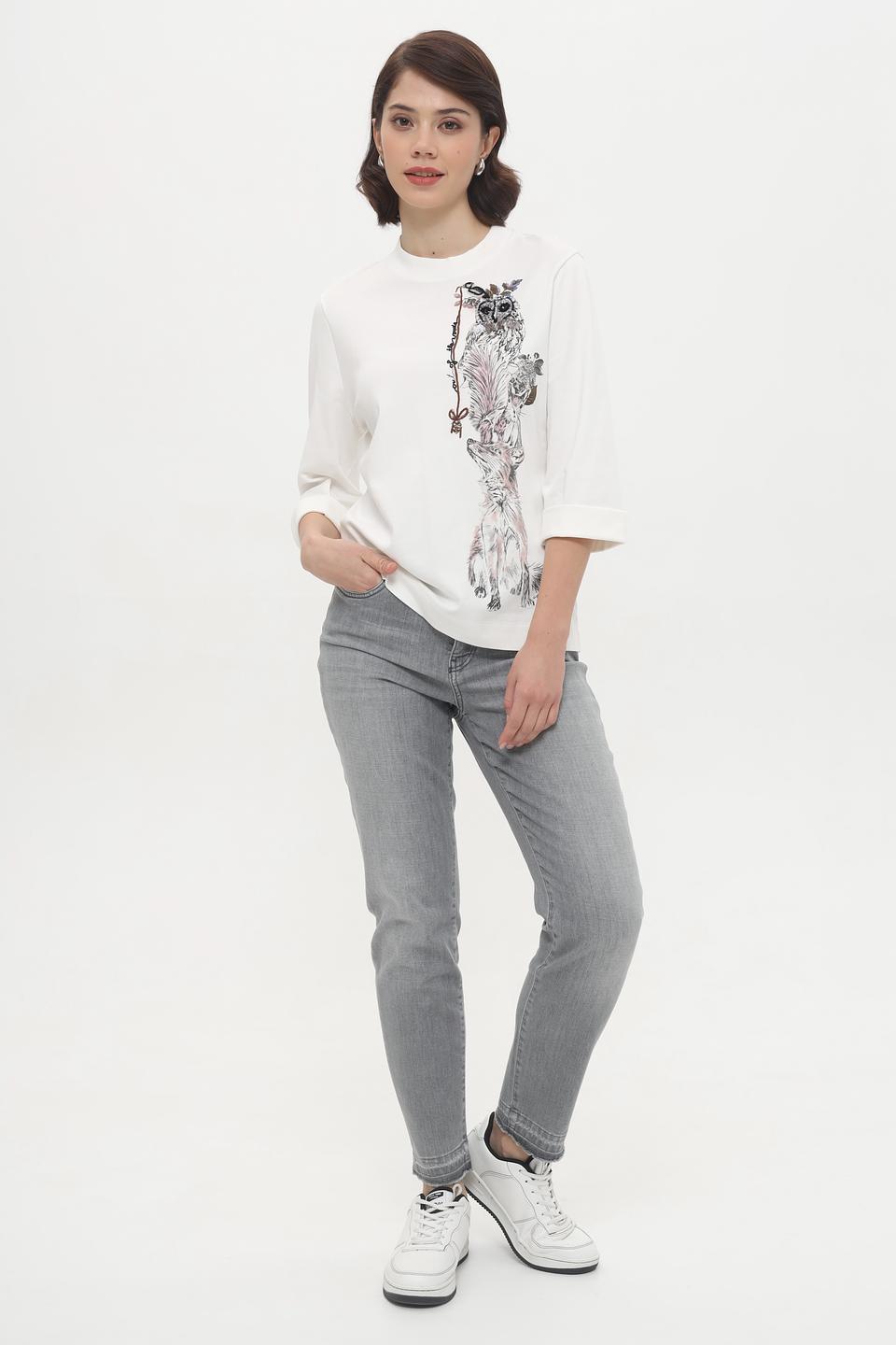 Футболка Marc Cain с принтом лисы