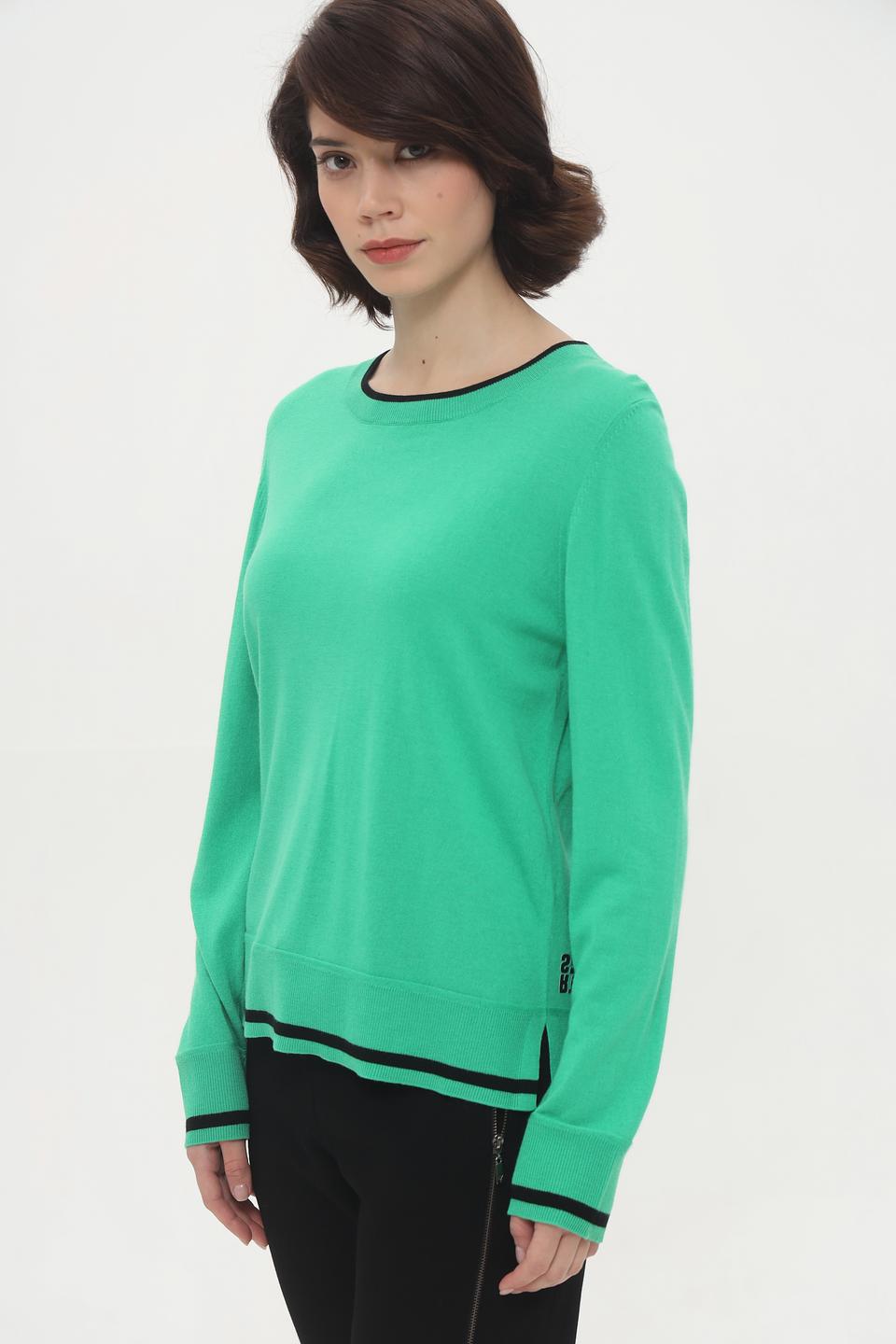 Пуловер Marc Cain зелёный с полосками