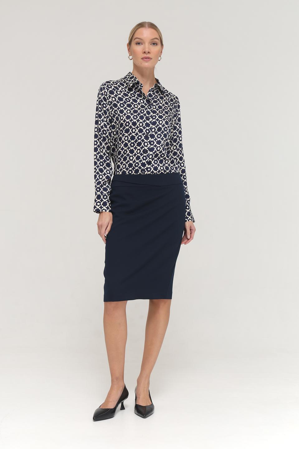 Юбка Frank Walder классическая темно-синяя