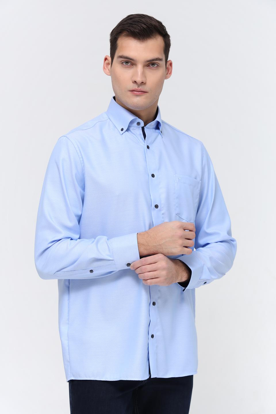 Рубашка Casa Moda голубая приталенная