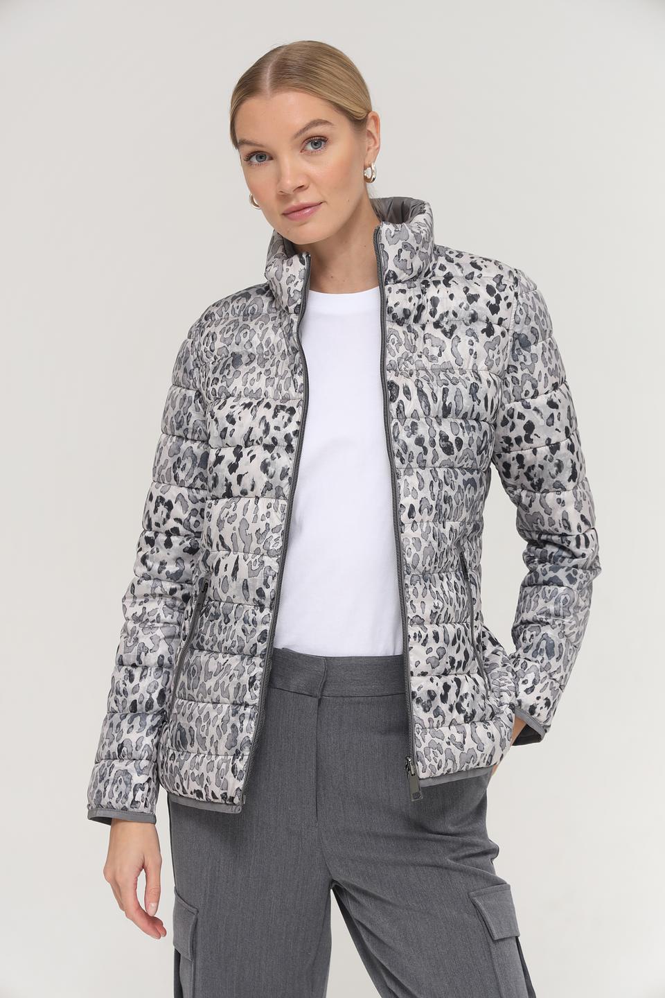 Куртка Lebek с леопардовым принтом