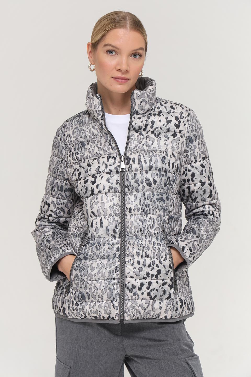 Куртка Lebek с леопардовым принтом