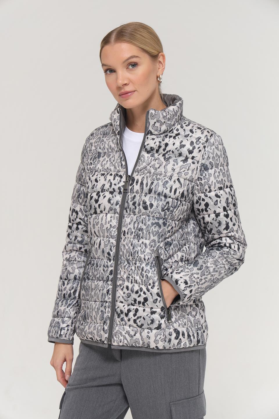 Куртка Lebek с леопардовым принтом