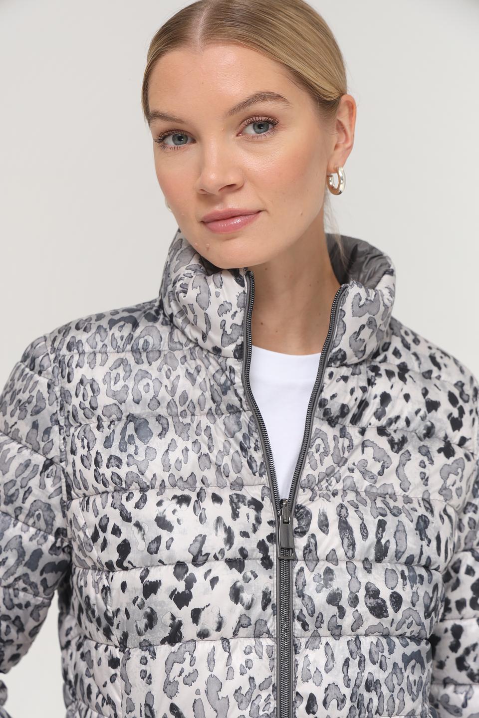 Куртка Lebek с леопардовым принтом