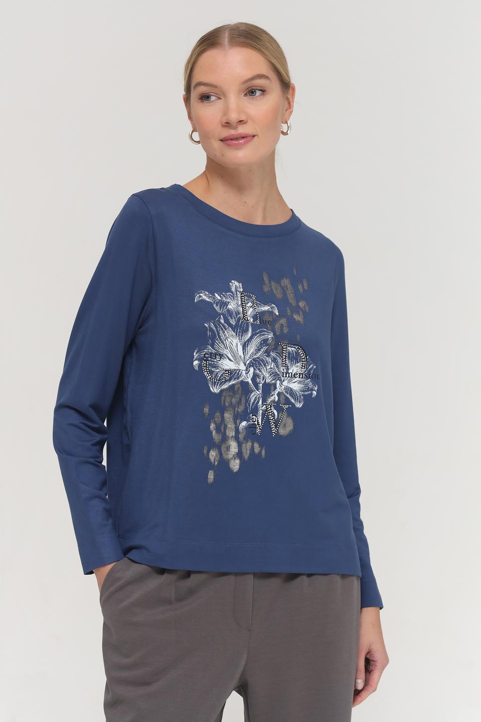 Футболка Gerry Weber EDITION синяя с принтом