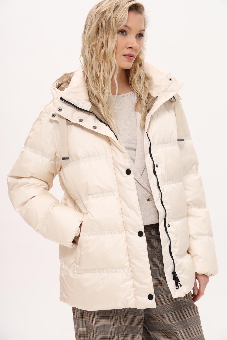 Куртка White Label стеганая бежевая