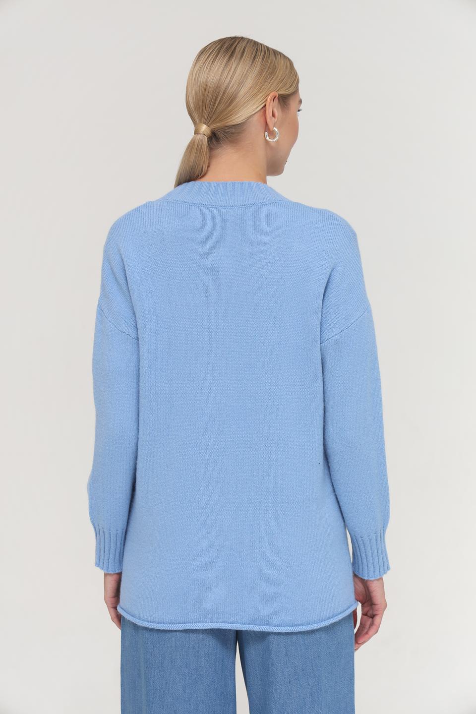 Жакет Lebek вязаный голубой