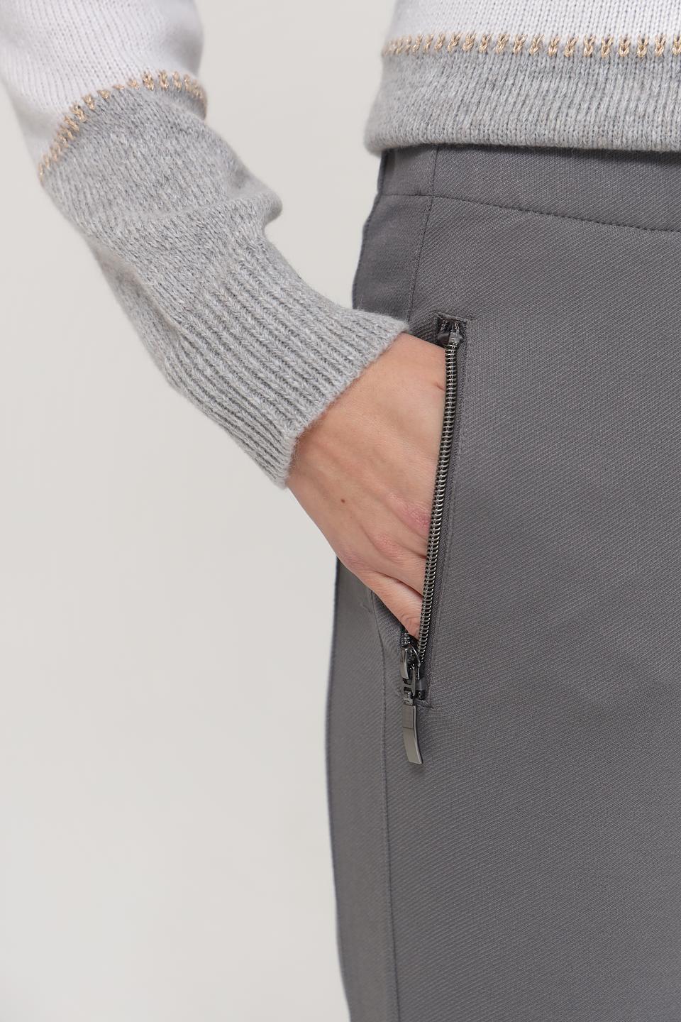 Брюки Lebek серые с манжетами