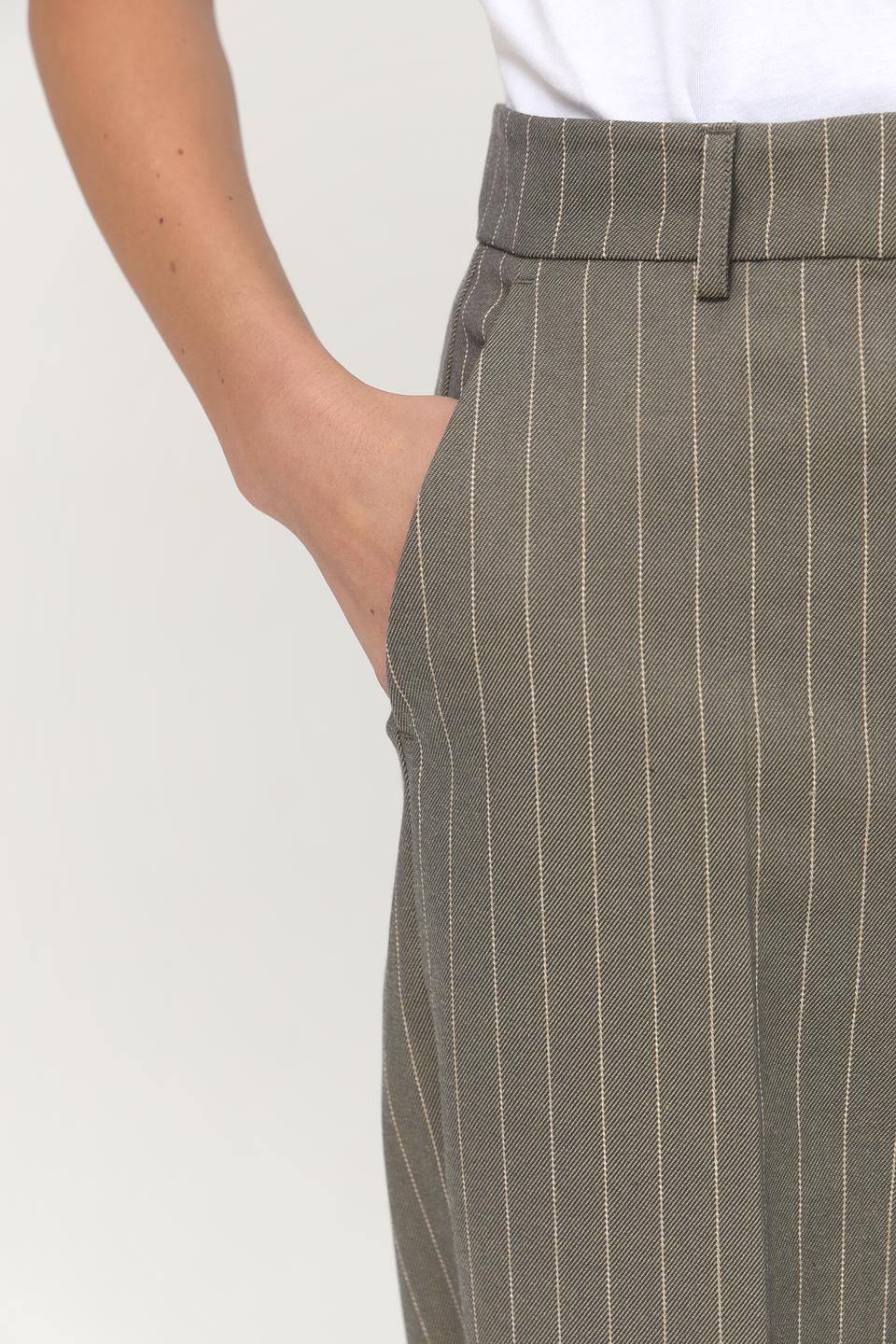 Брюки Taifun в полоску хаки