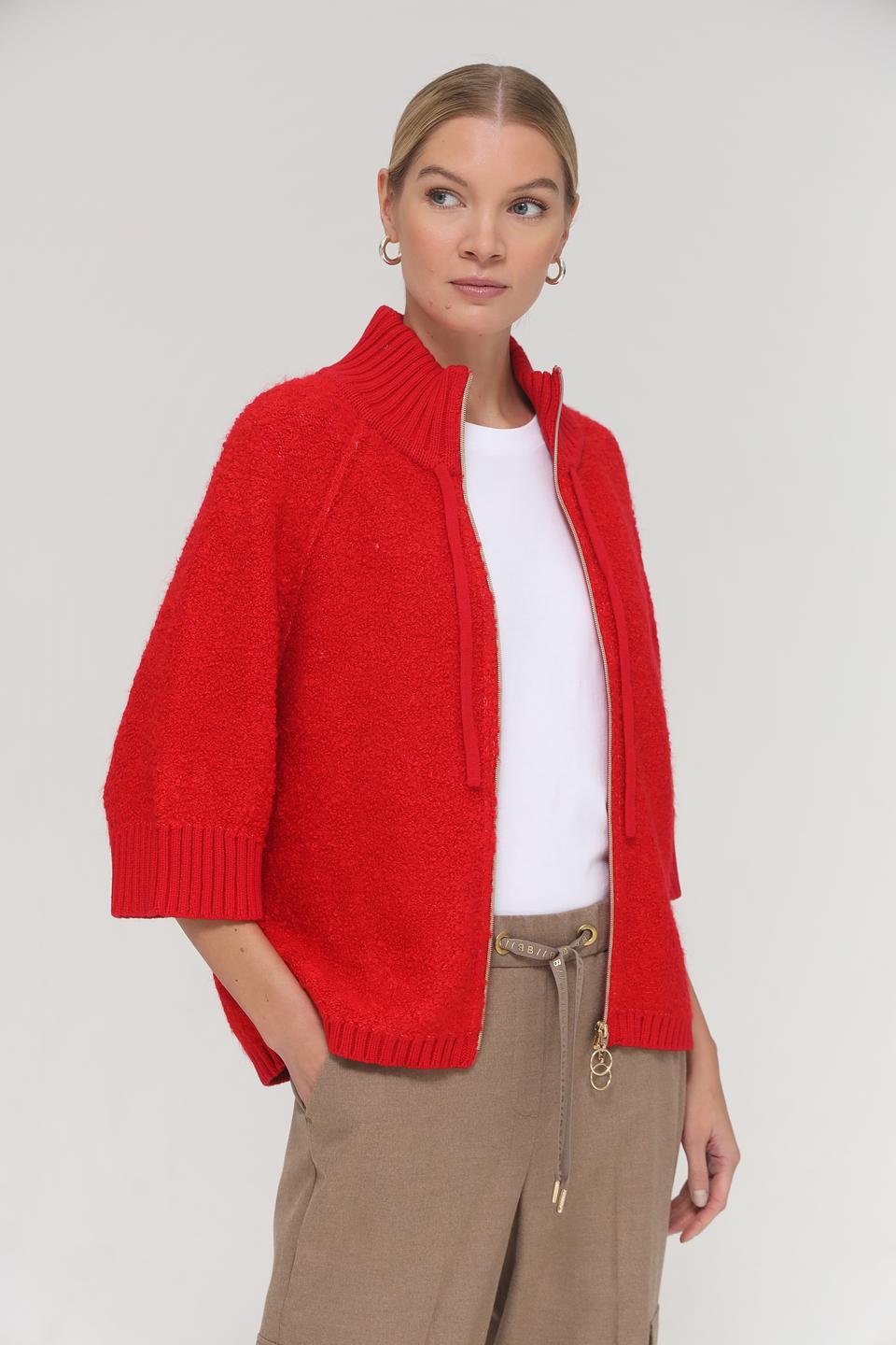 Жакет Bianca с молнией красный