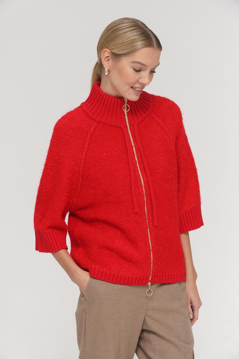 Жакет Bianca с молнией красный
