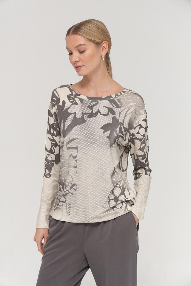 Футболка Barbara Lebek с принтом бежевый