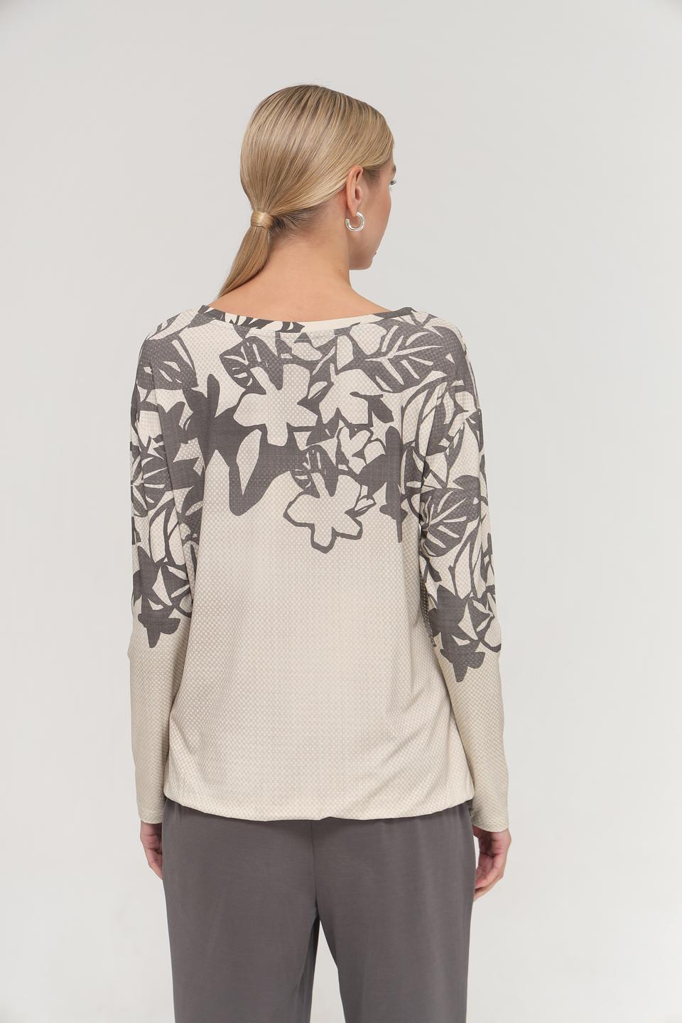 Футболка Barbara Lebek с принтом бежевый