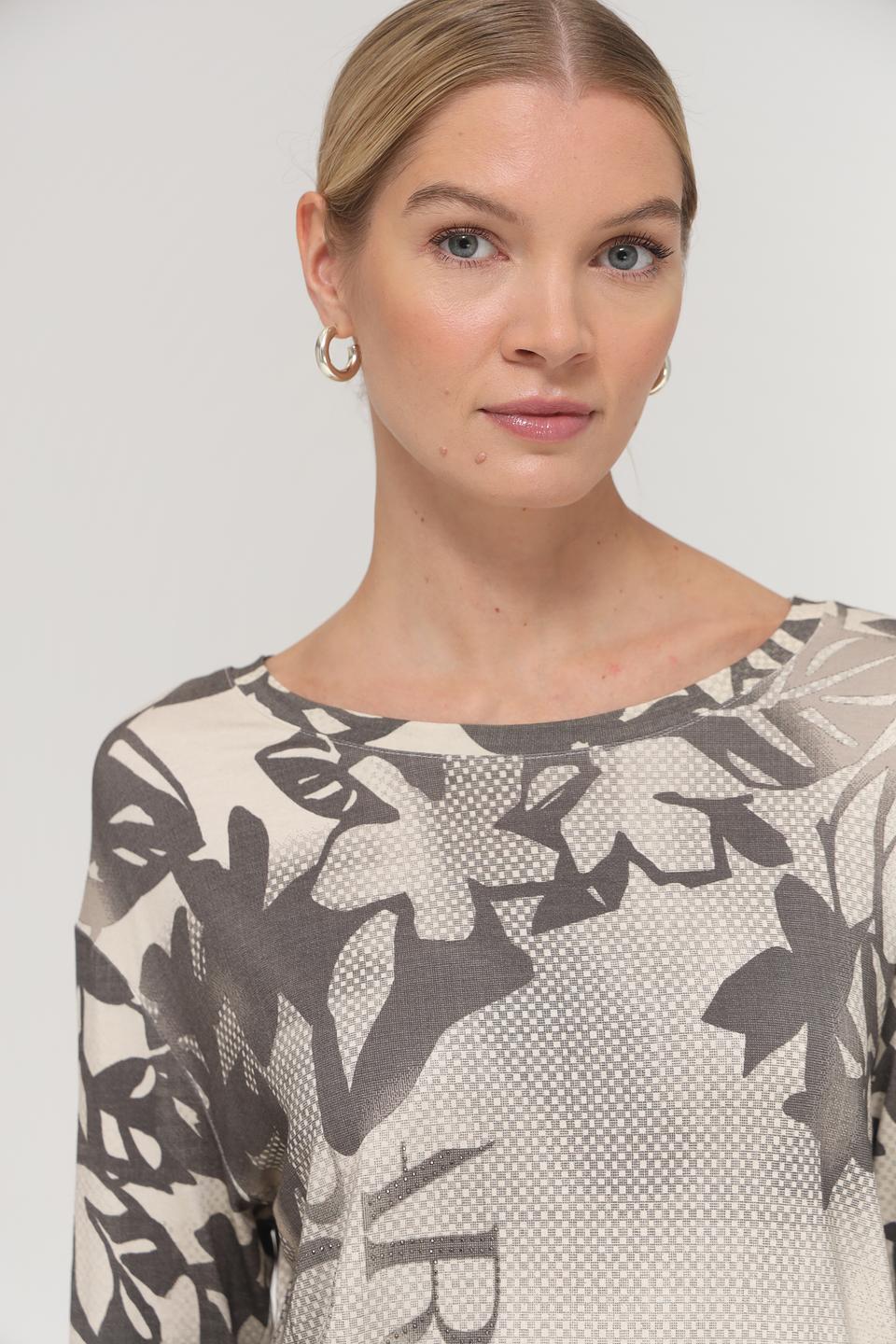 Футболка Barbara Lebek с принтом бежевый