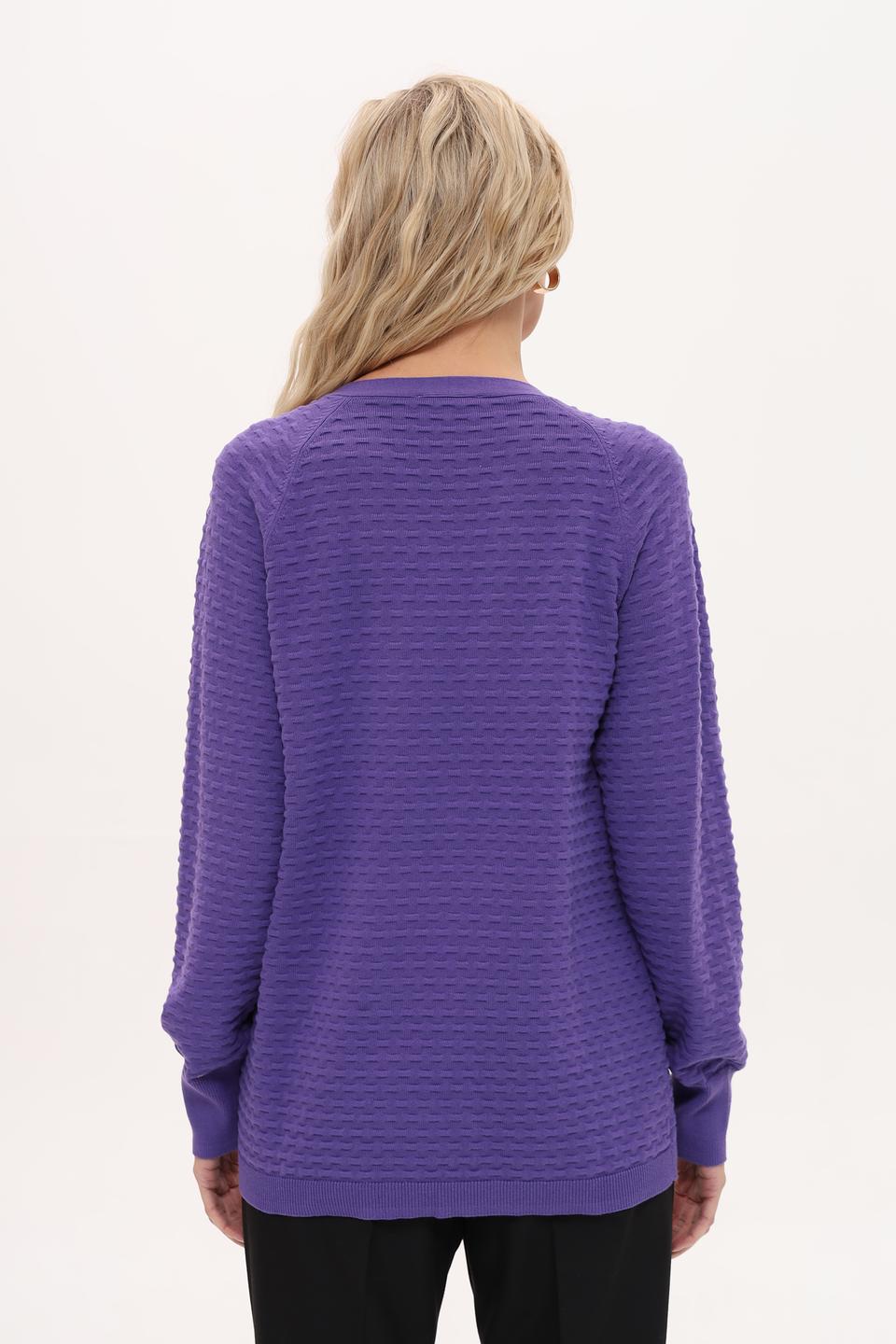 Жакет Frank Walder вязаный лиловый