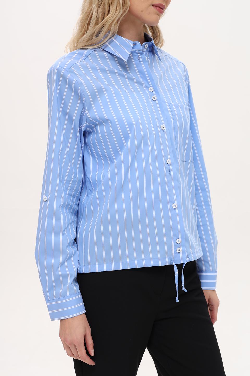 Рубашка Bianca в полоску голубую