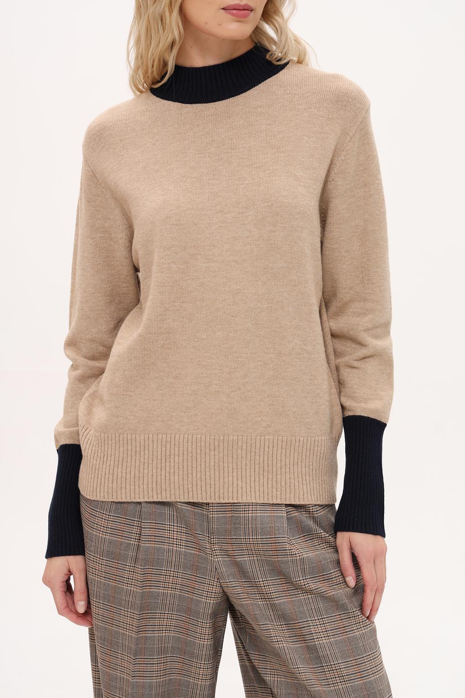 Пуловер Frank Walder с черной отделкой