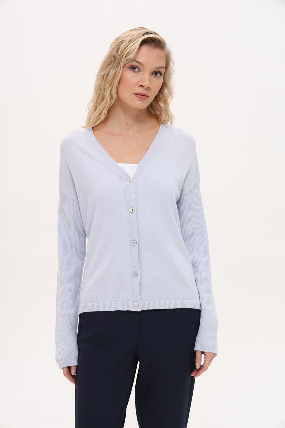 Жакет Pezzo вязаный голубой