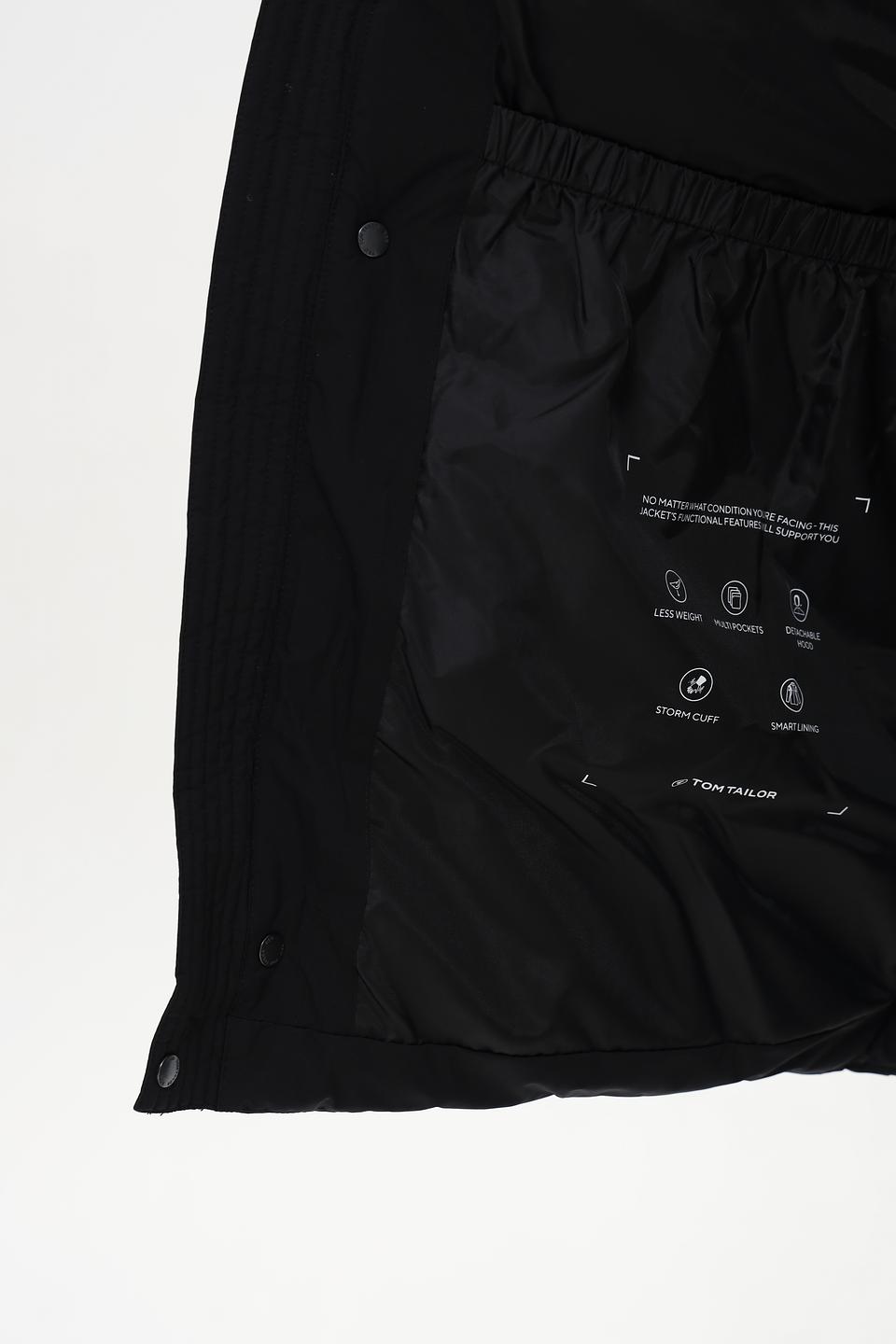 Пальто Tom Tailor чёрное стеганое