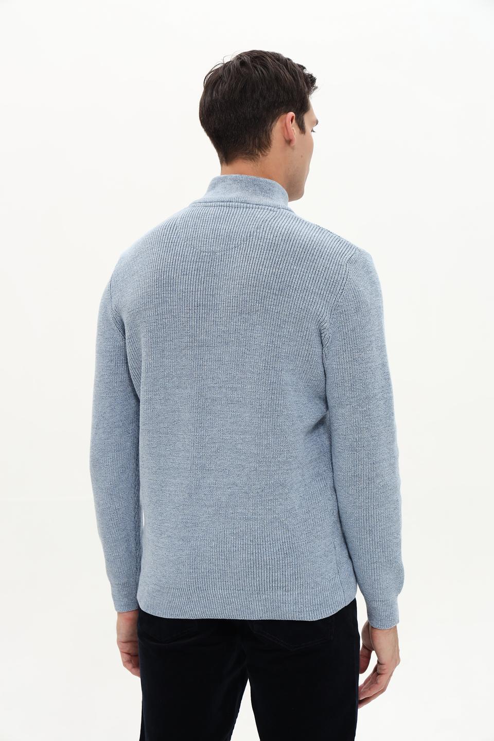 Джемпер Casa Moda с молнией голубой