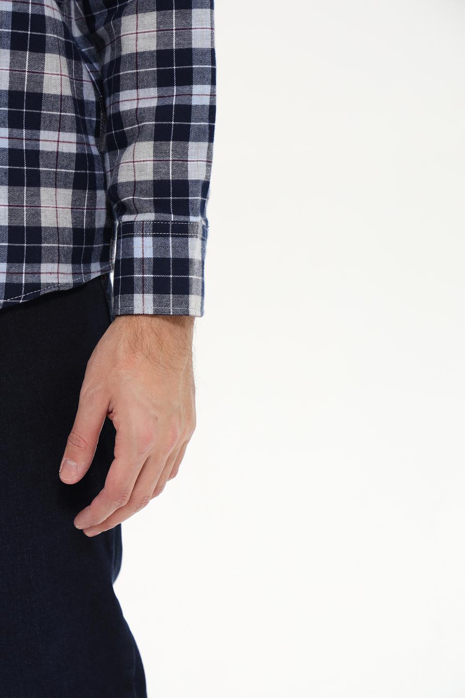 Рубашка Casa Moda в клетку синяя