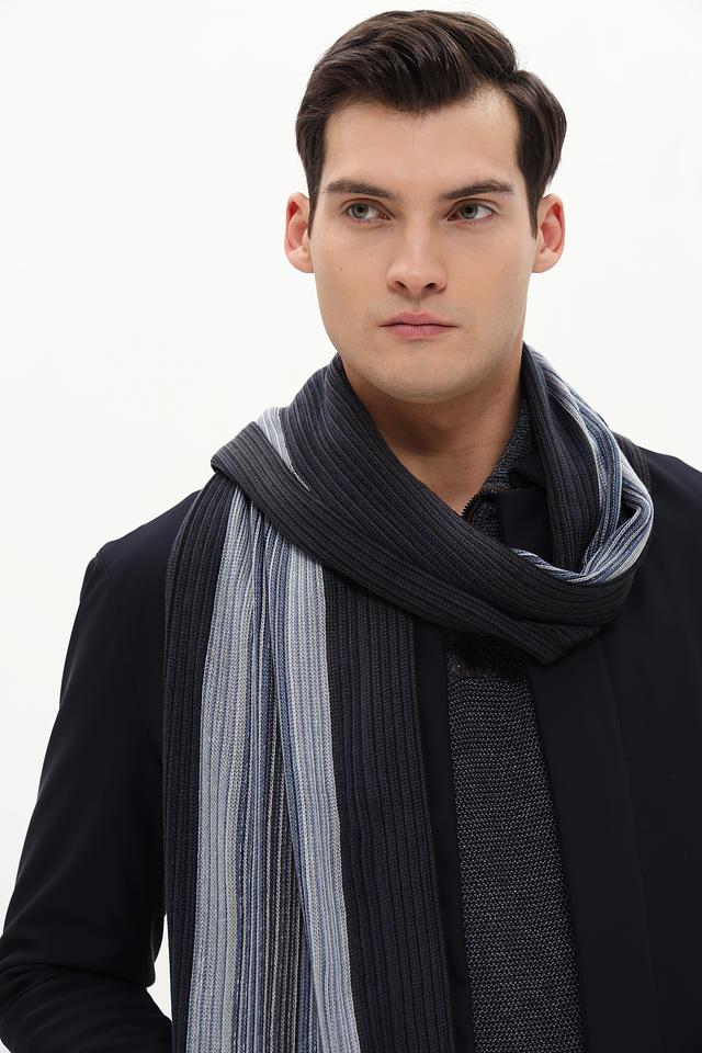 Шарф Casa Moda в полоску серый