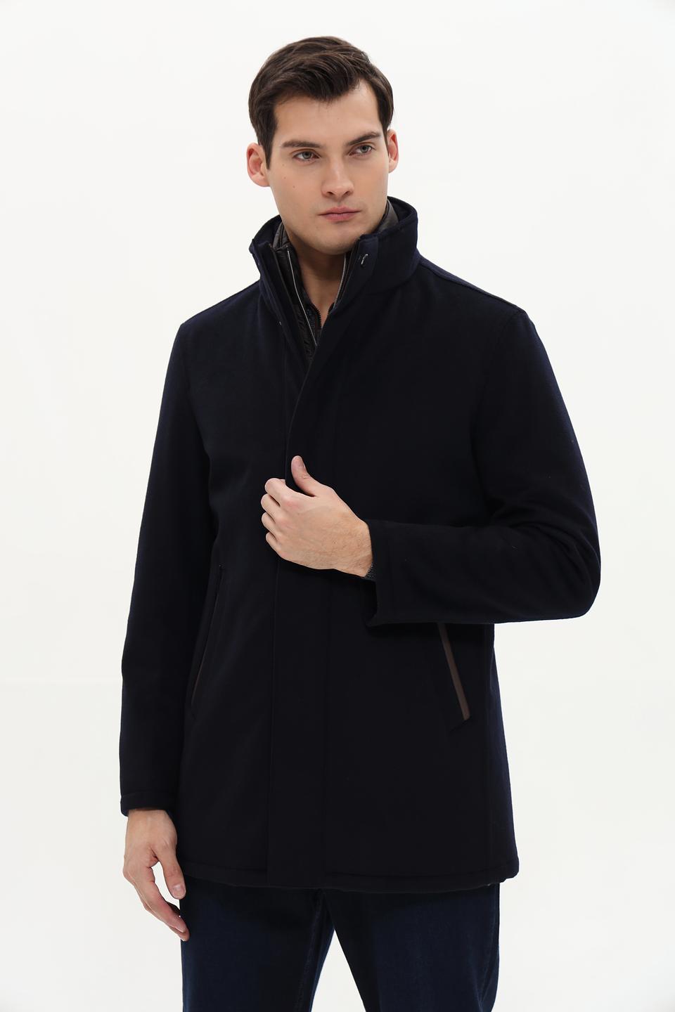 Пальто Bugatti мужское тёмно-синее