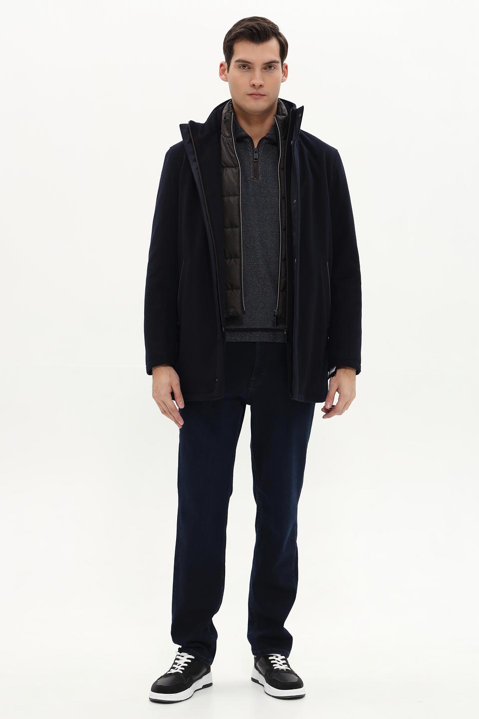 Пальто Bugatti мужское тёмно-синее