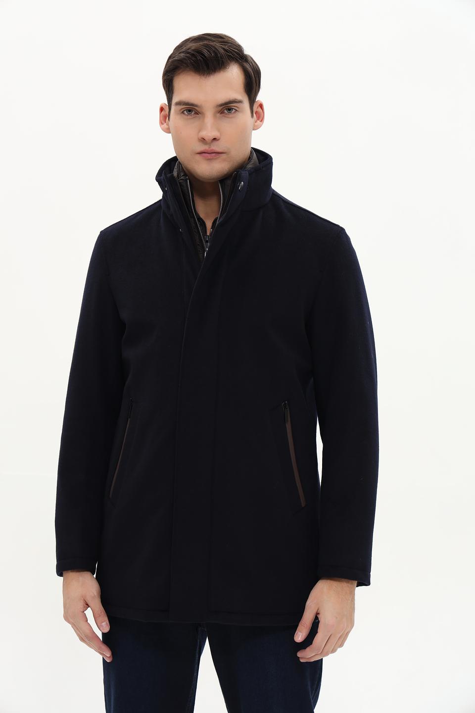 Пальто Bugatti мужское тёмно-синее