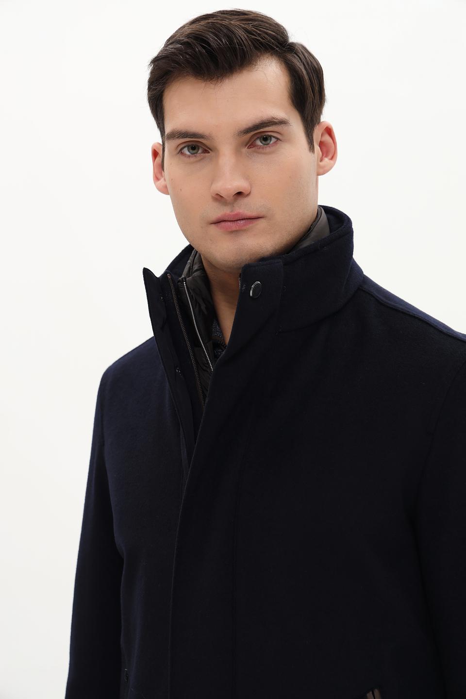 Пальто Bugatti мужское тёмно-синее