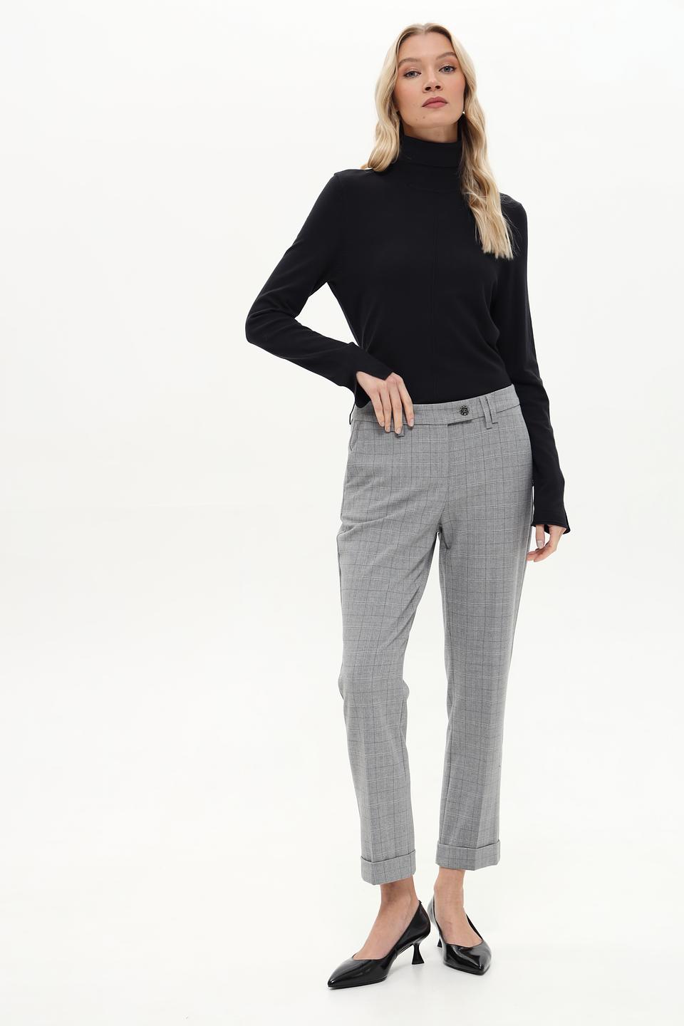 Брюки Anna Montana в клетку серые