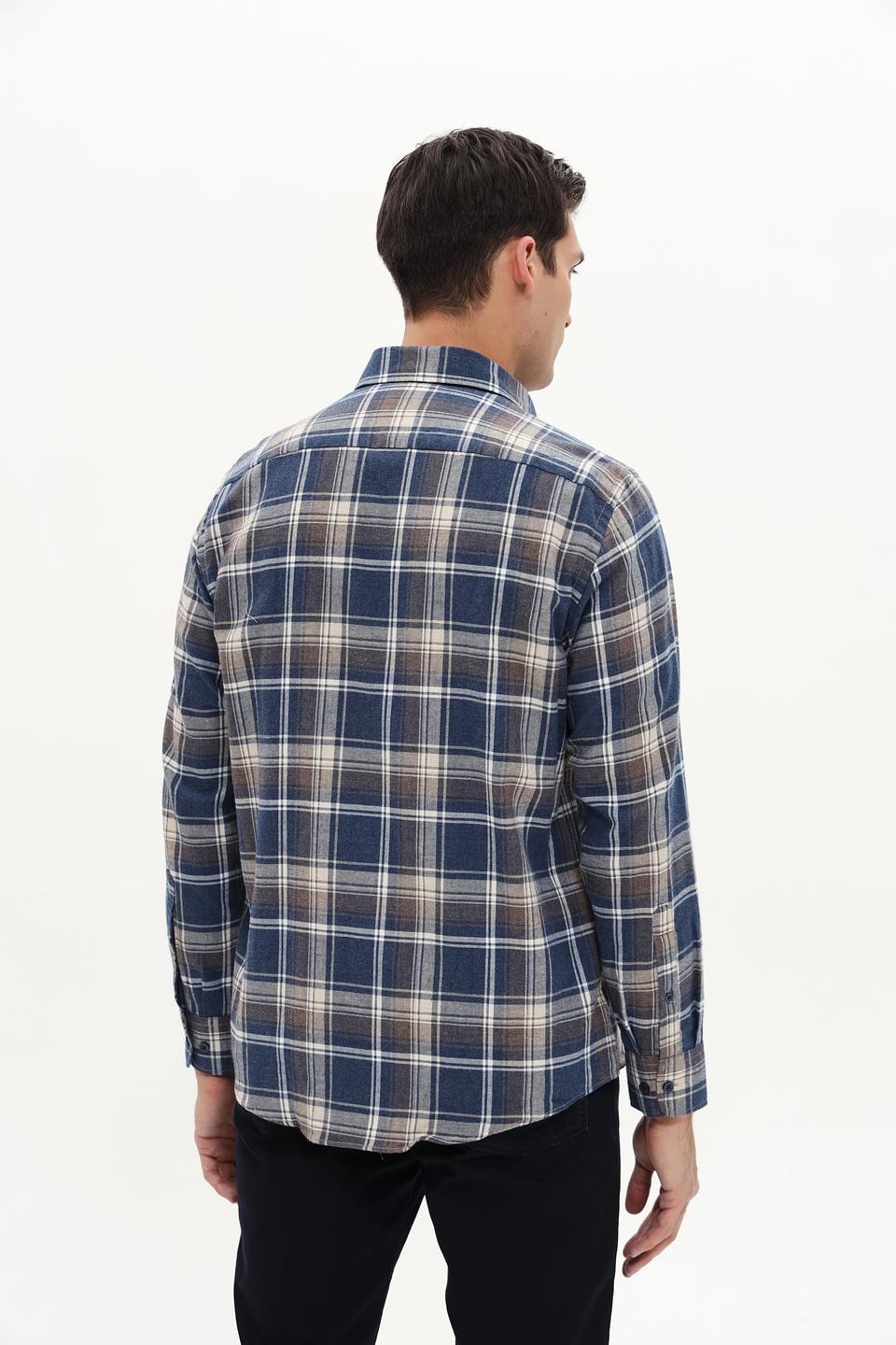 Рубашка Casa Moda в клетку синяя