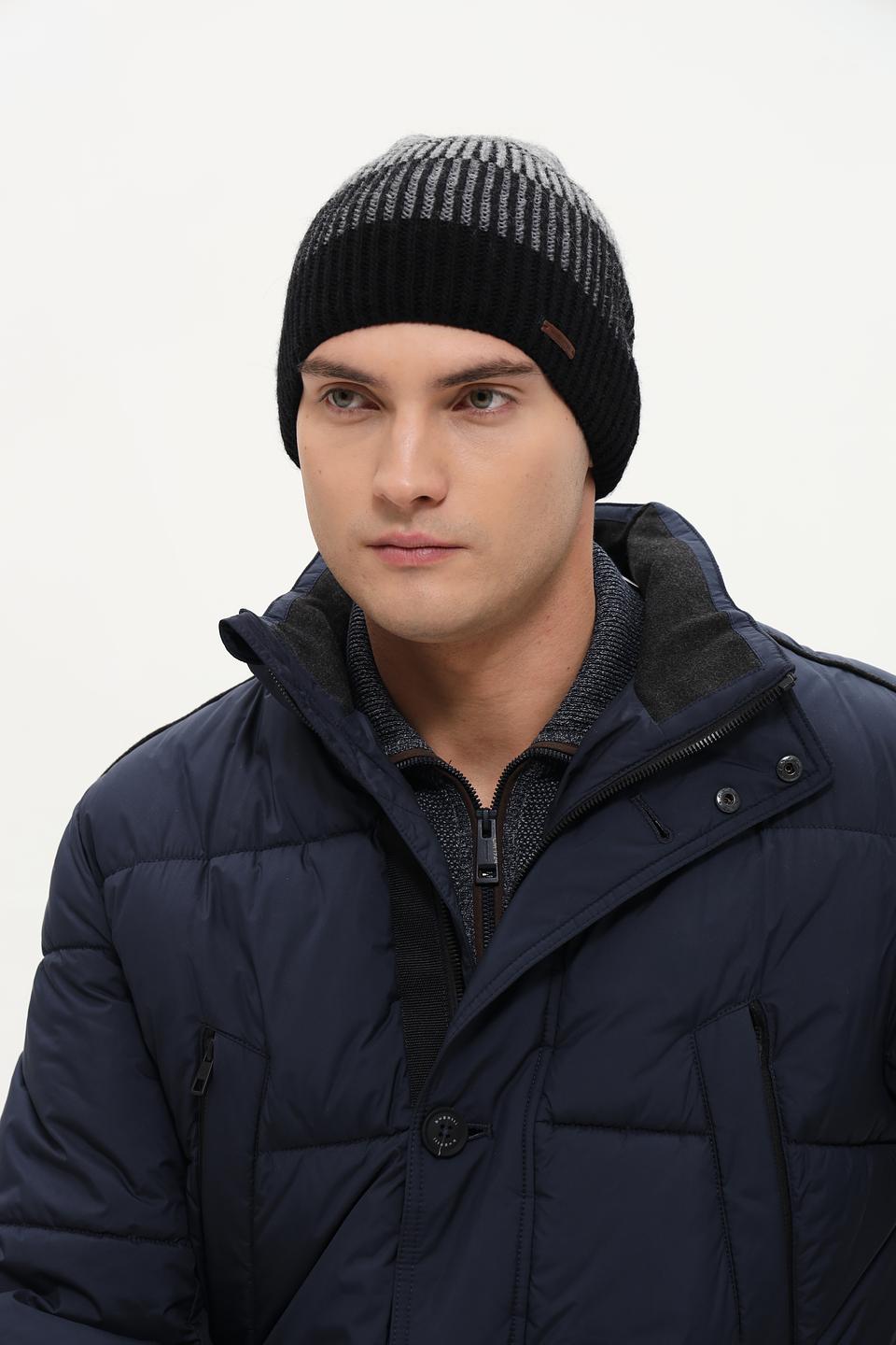 Шапка Marhatter мужская чёрно-серая