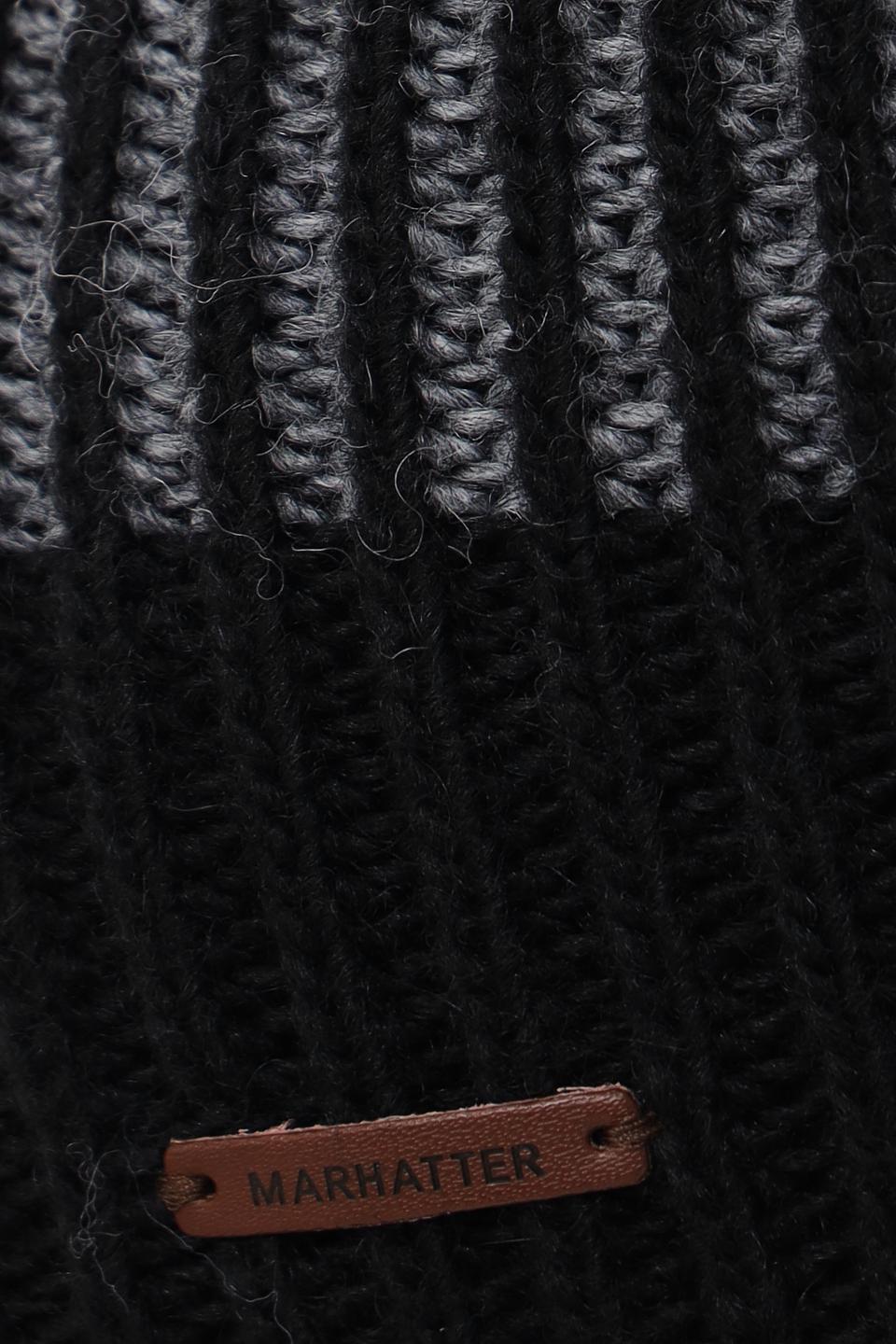 Шапка Marhatter мужская чёрно-серая