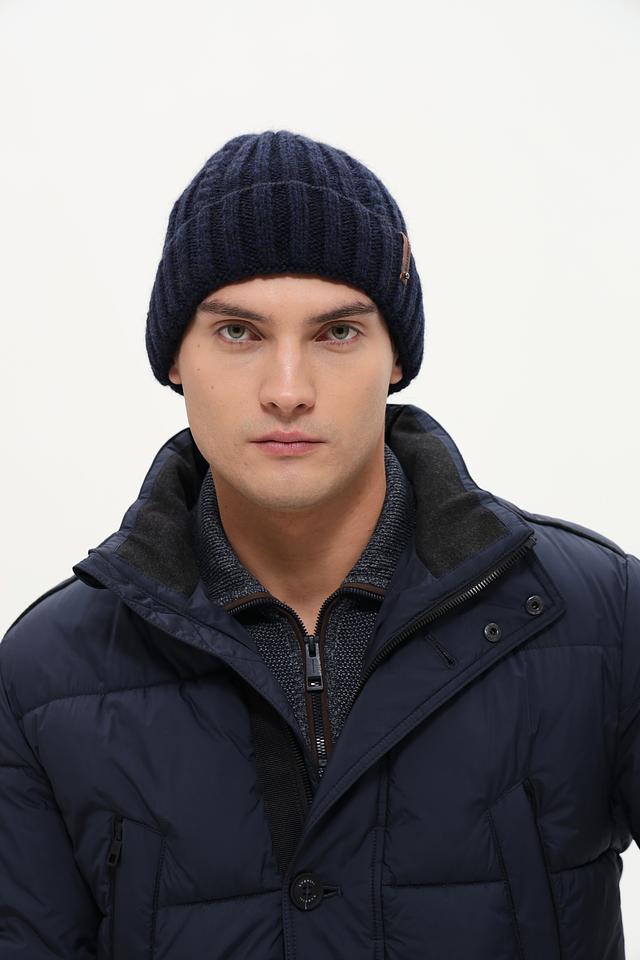 Шапка Marhatter мужская вязаная тёмно-синяя