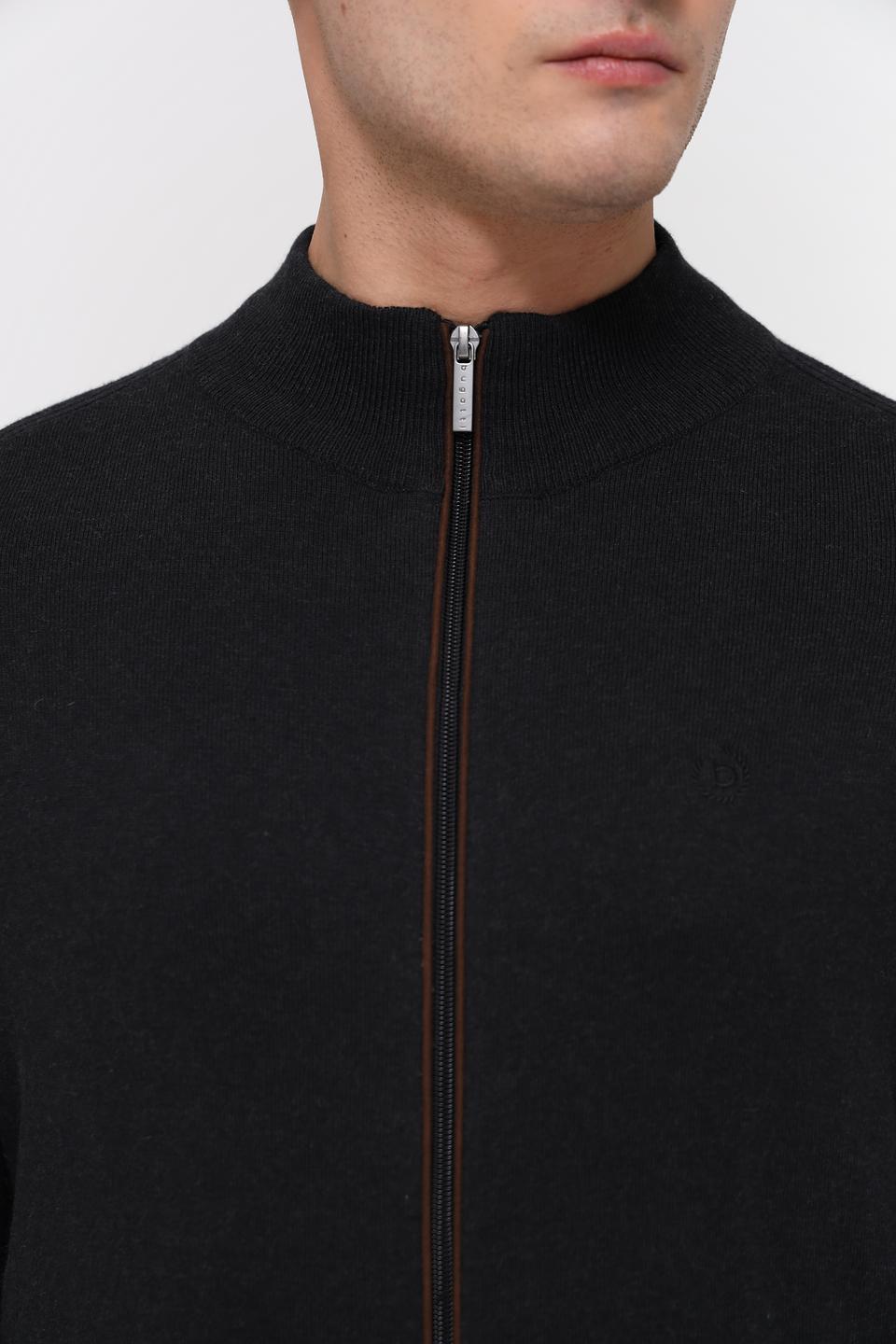 Кардиган Bugatti чёрный на молнии