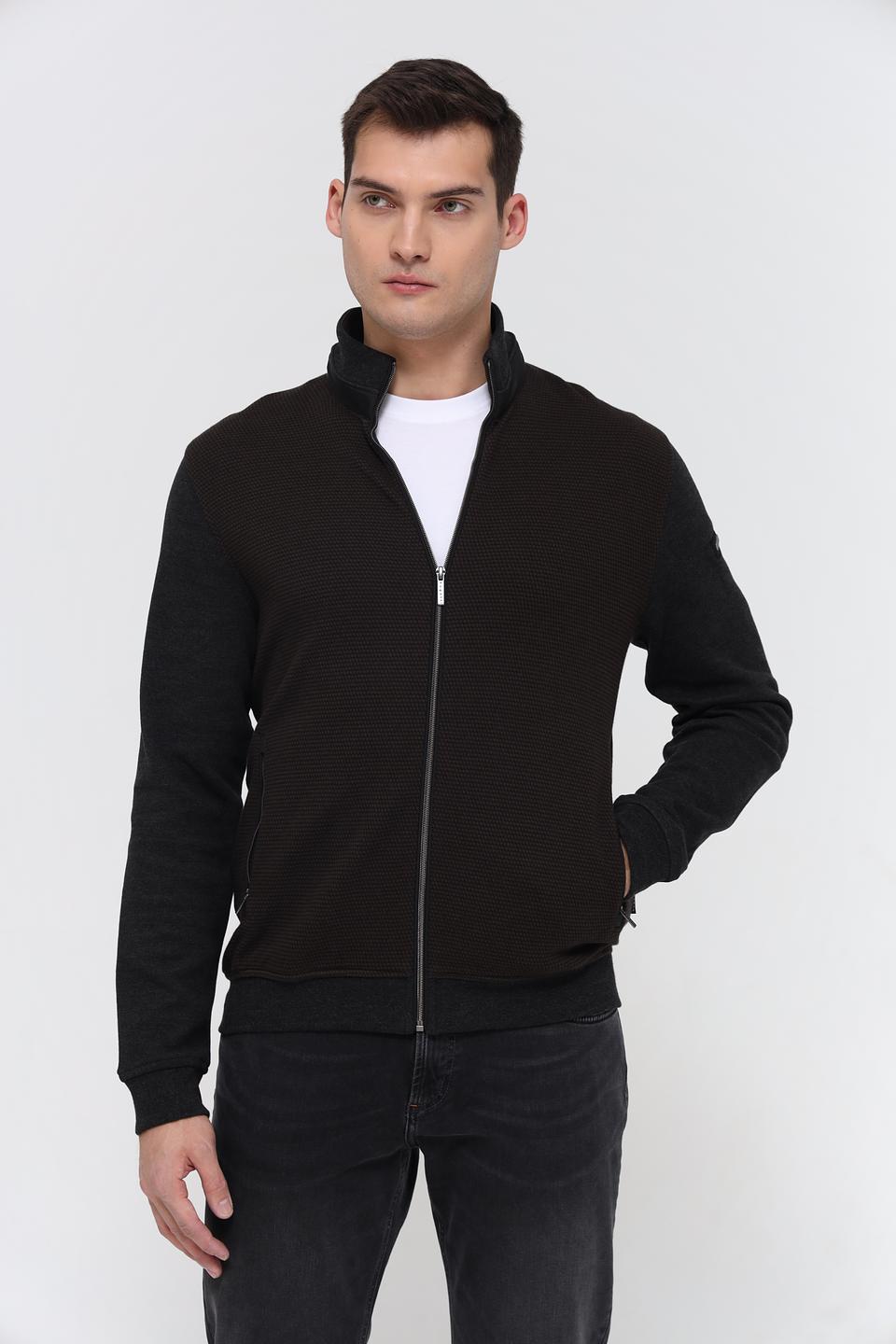 Кардиган Bugatti чёрный на молнии