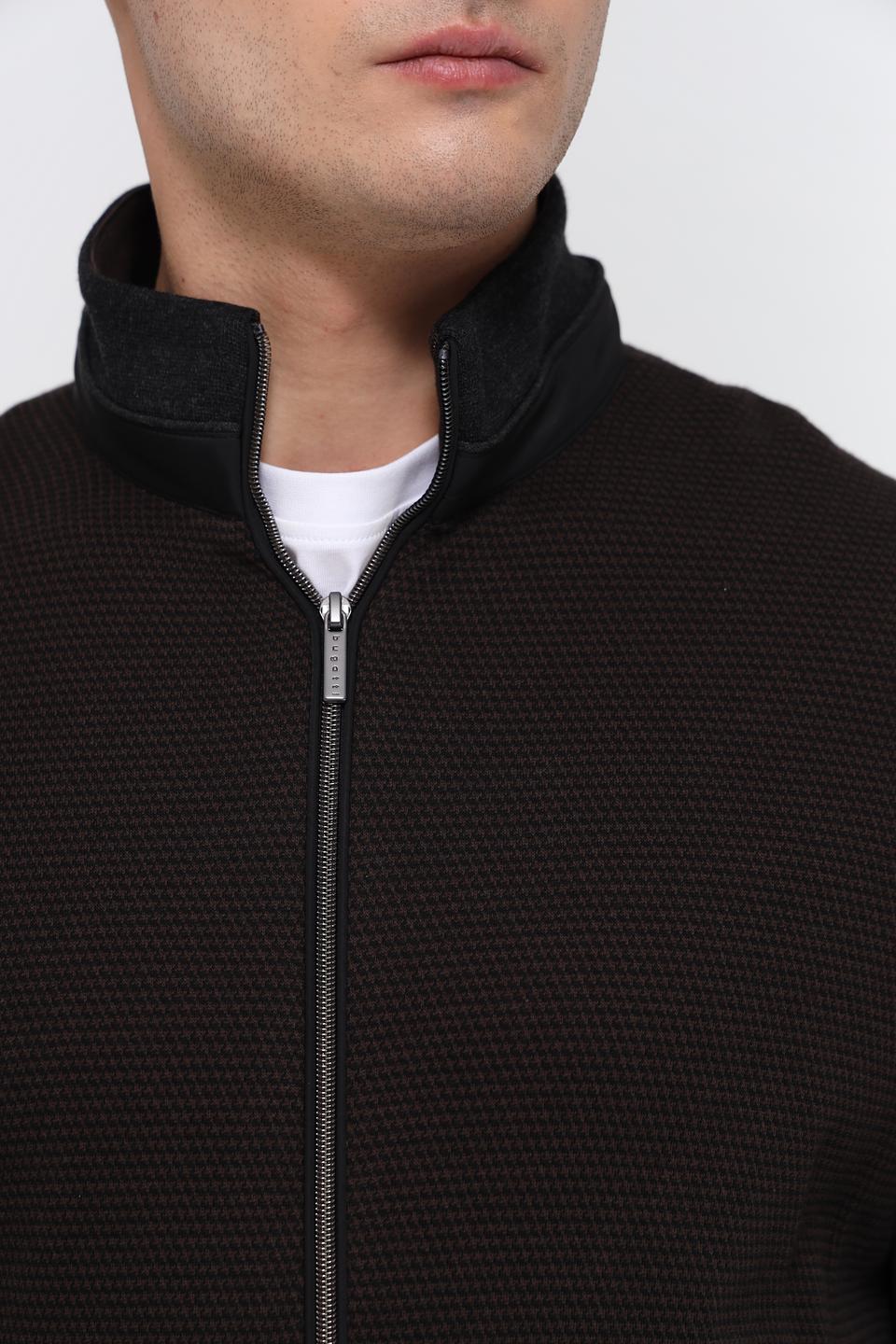 Кардиган Bugatti чёрный на молнии