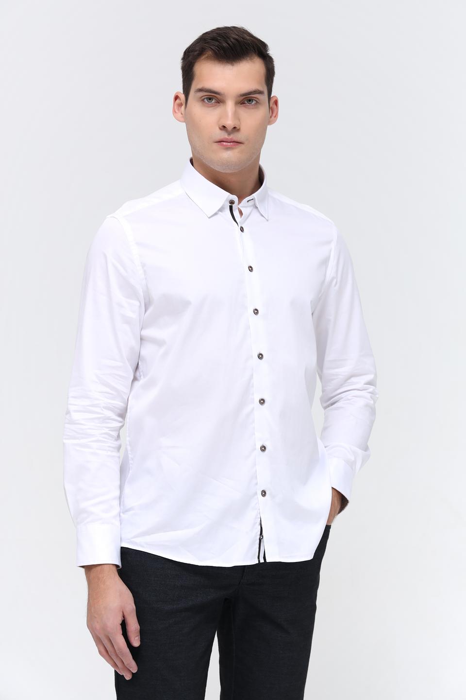 Рубашка Bugatti Slim Fit белая